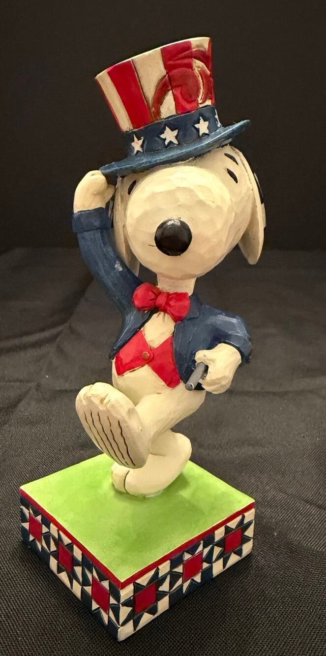 Peanuts “Marching With Glory” Snoopy figurine by Jim Shore Uncle Sam 4th of July